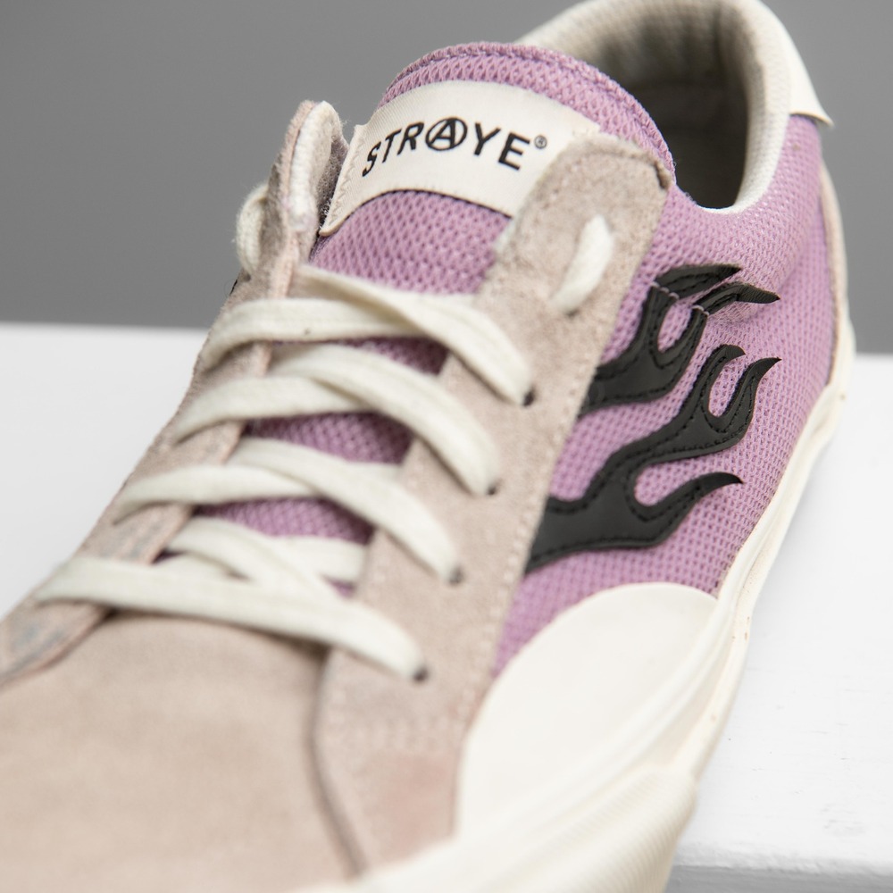 Straye Logan Flame Skate Shoes Purple Suede W11/M9.5 Grunge Y2K Punk Goth Emo